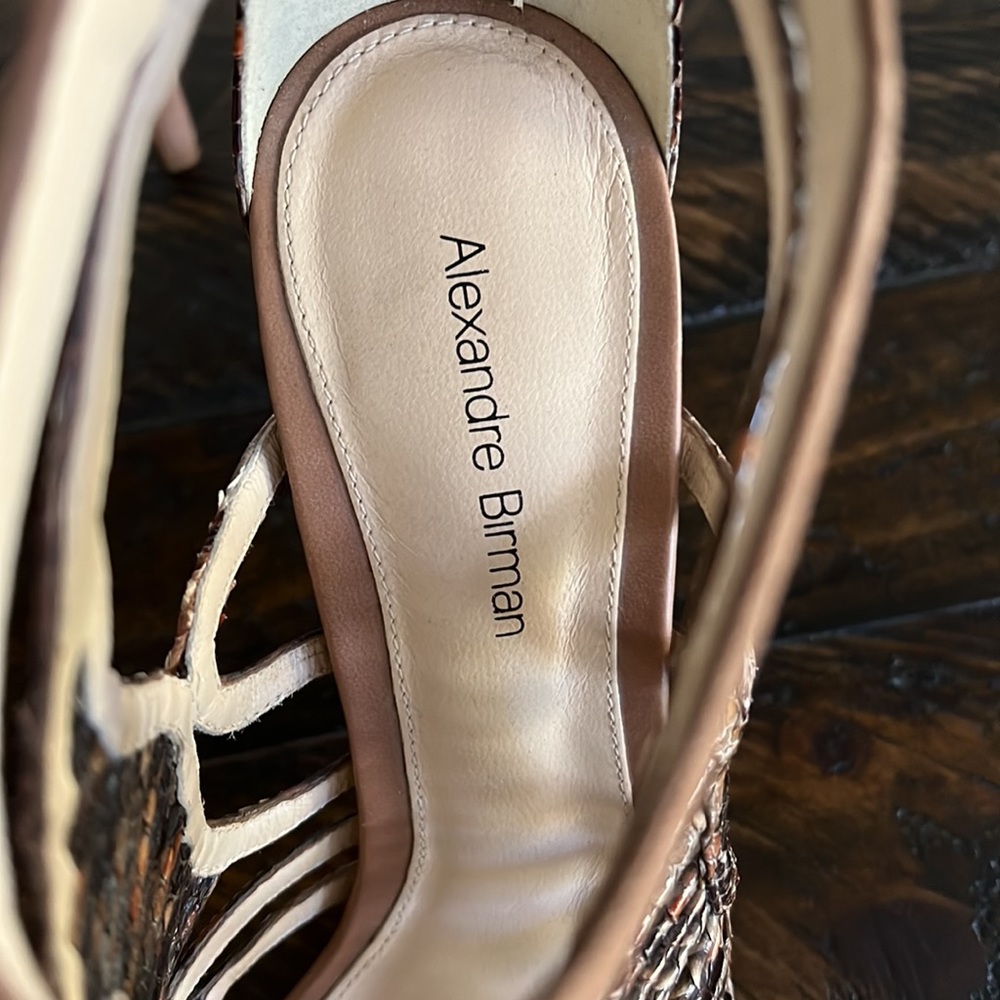 Alexandre Birman Snake/Suede Trim Heels, Sz 38 - Picture 6 of 10